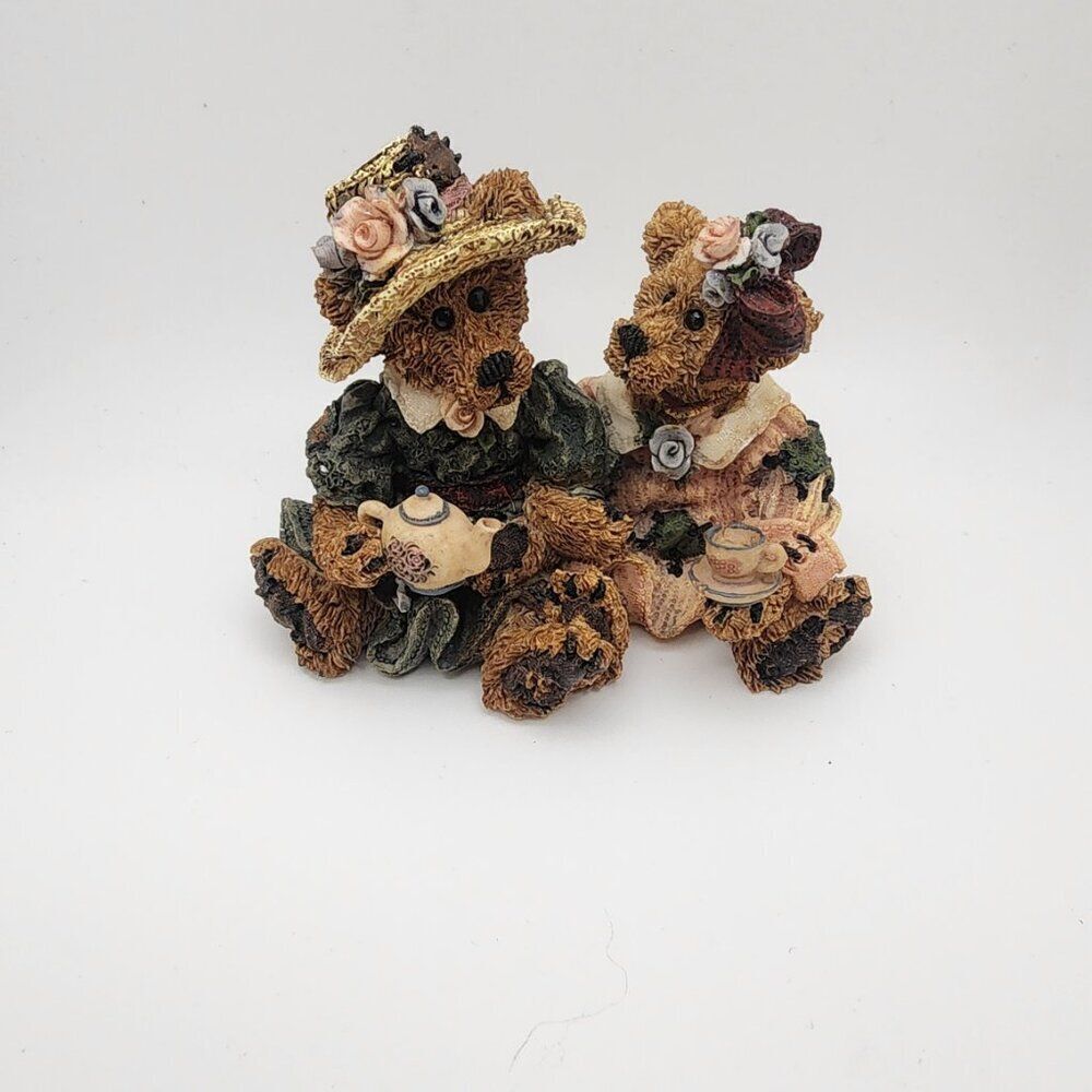 Vintage 1993 Boyds Bears "Emma & Baily...Afternoon Tea" Figurine with Box - Picture 3 of 10